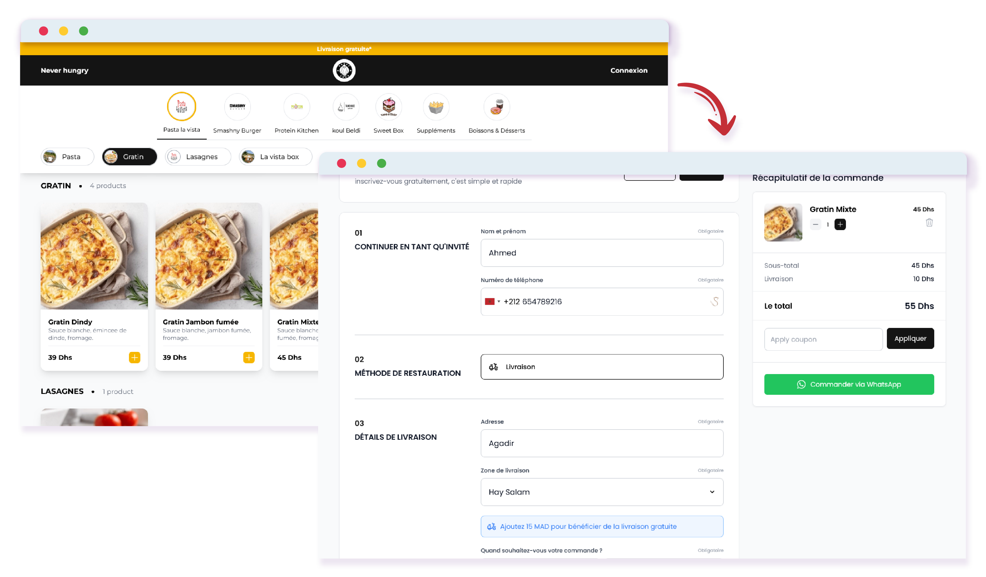 online menu TResto